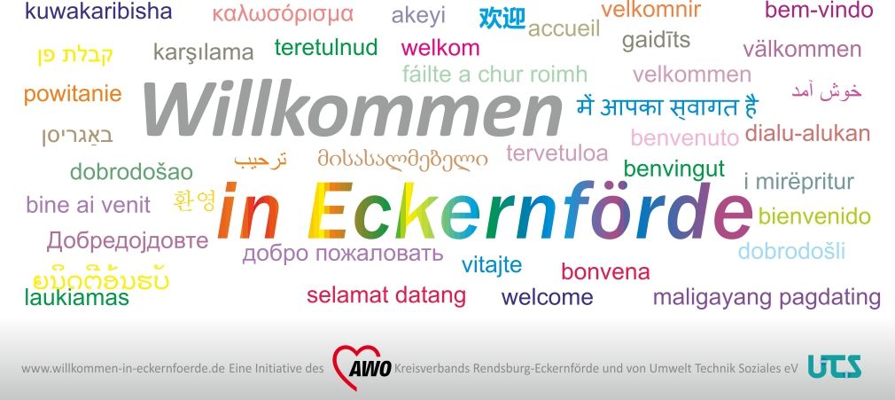 Willkommen in mehreren Sprachen.